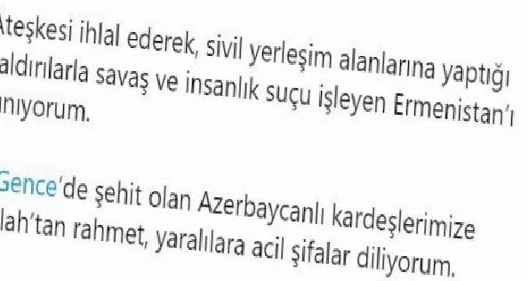 Başkan Çerçioğlu, Ermenistan’ı Kınadı (12.10.2020)