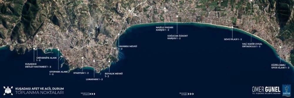 Kuşadası’nda Acil Durumlar için Toplanma Alanları Belirlendi
