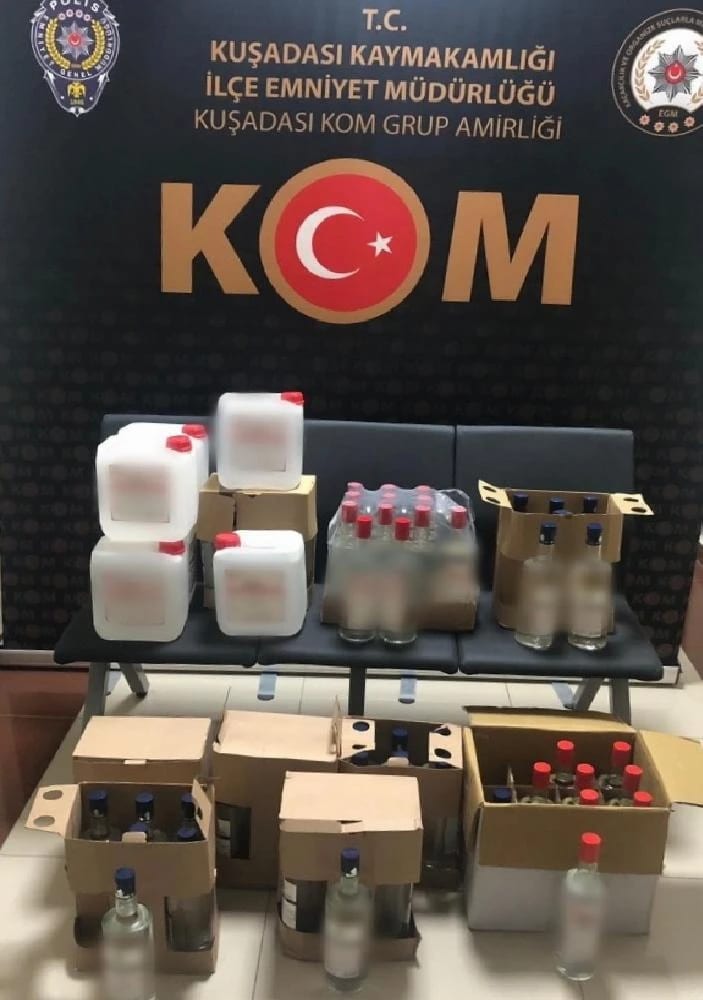 Kuşadası’nda Sahte İçki Operasyonu, 4 Kişi Gözaltına Alındı