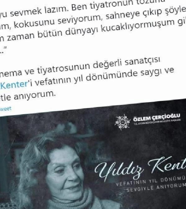 Başkan Çerçioğlu, Yıldız Kenter’i Andı