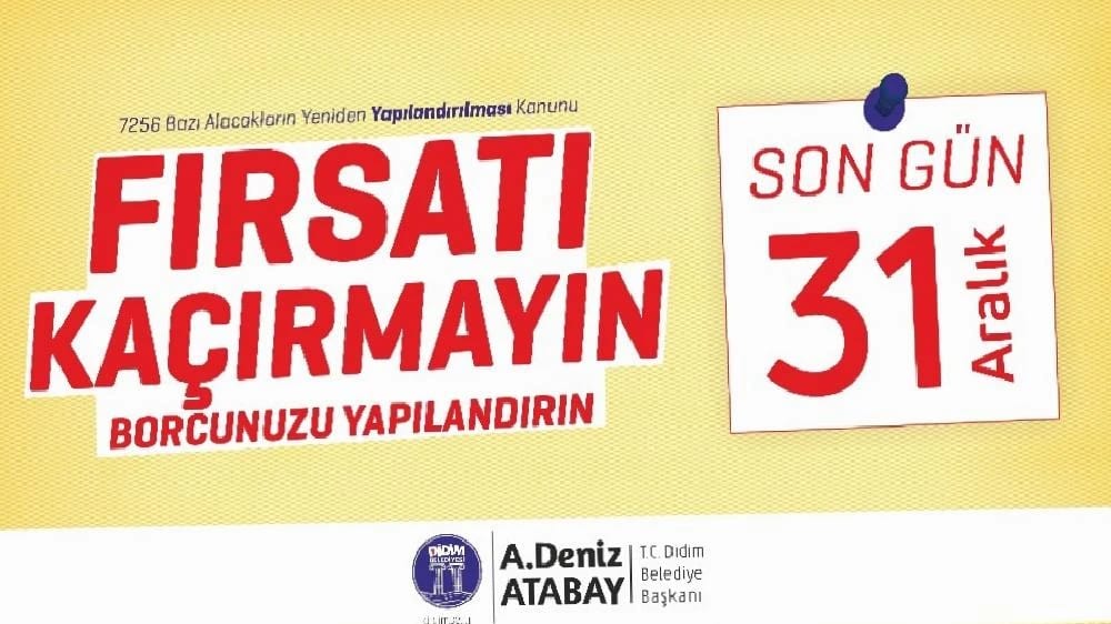 Didim Belediyesi’nde Yapılandırma Fırsatı