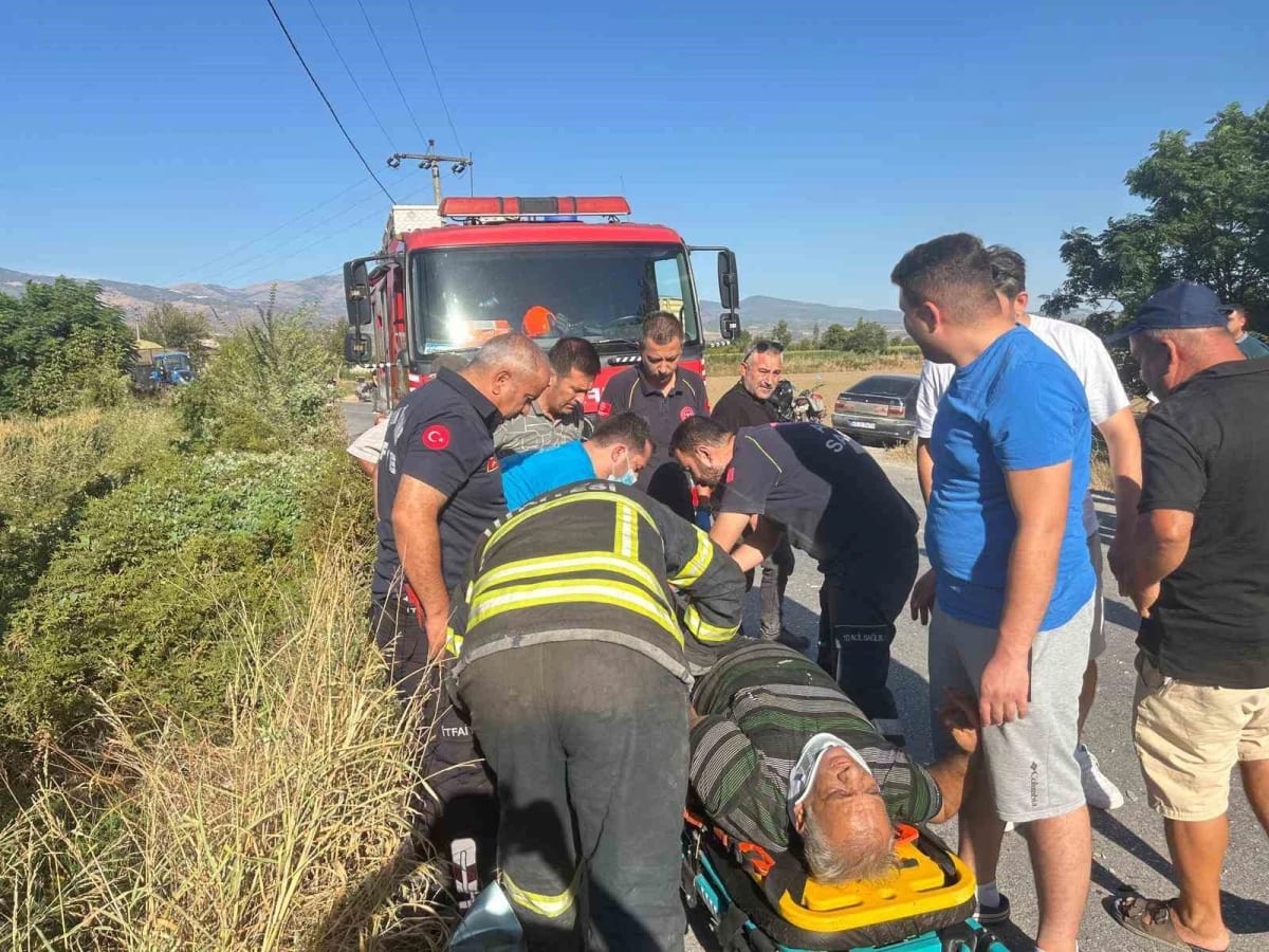 Bozdoğan’da otomobil, kamyonla çarpıştı: 1 yaralı