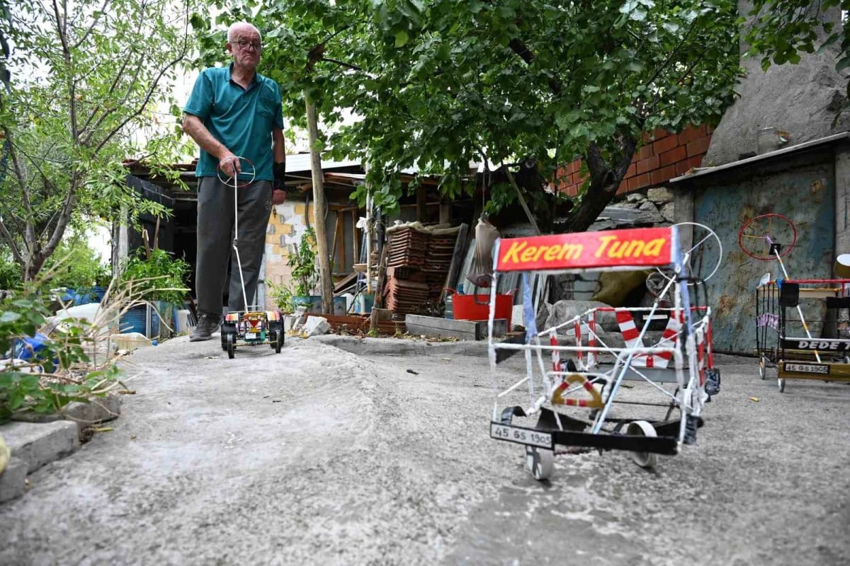 Hurda rulmanlardan çocuklara mutluluk üretiyor